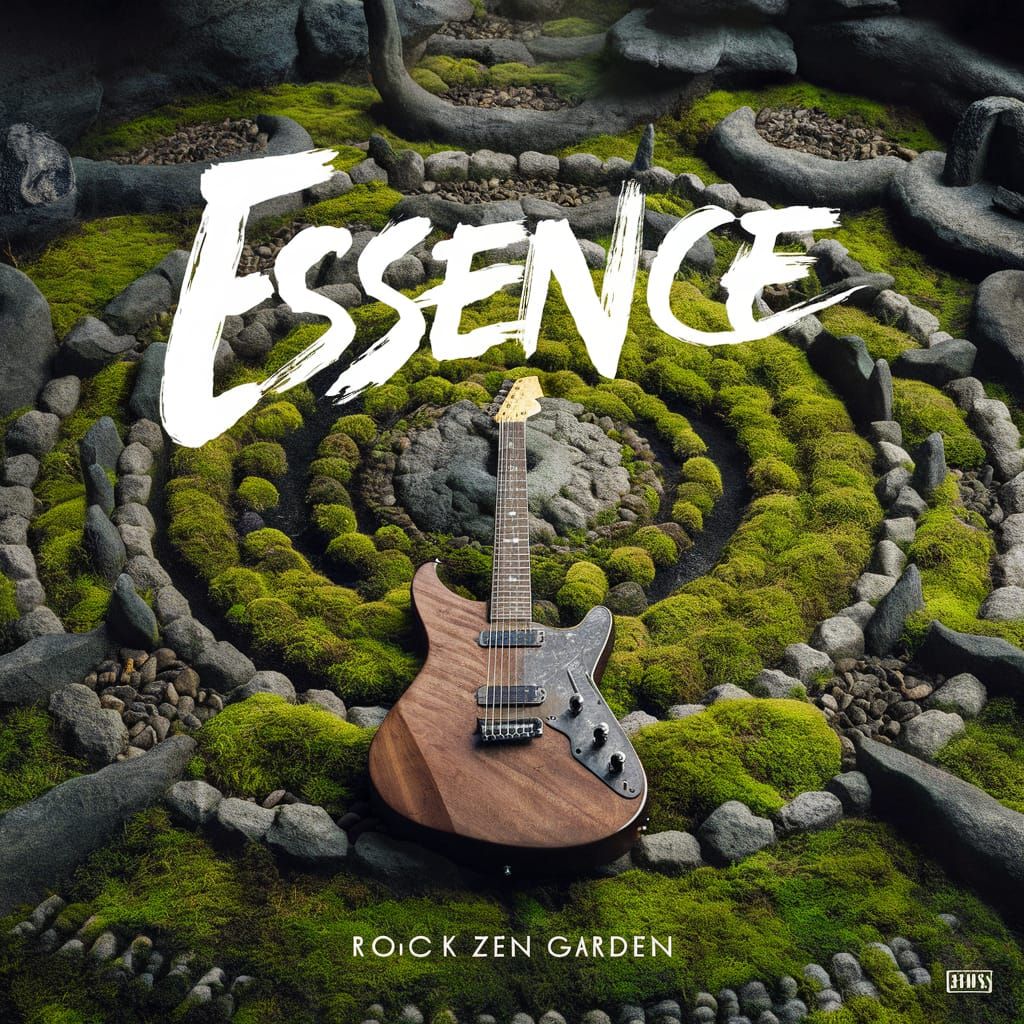 Essence Album Cover: Rock Guitar in Zen Garden
