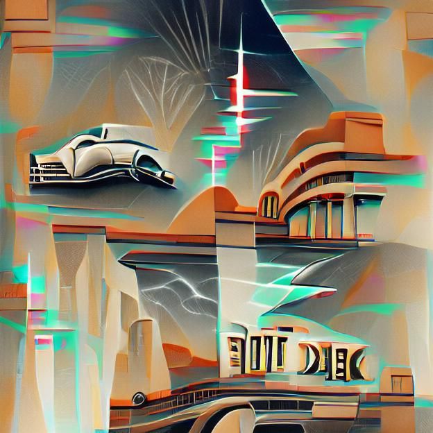 Art Deco DeLorean Time Machine