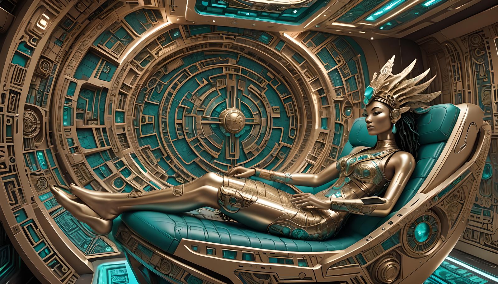 Goddess of Technology in Mayan Spacecraft