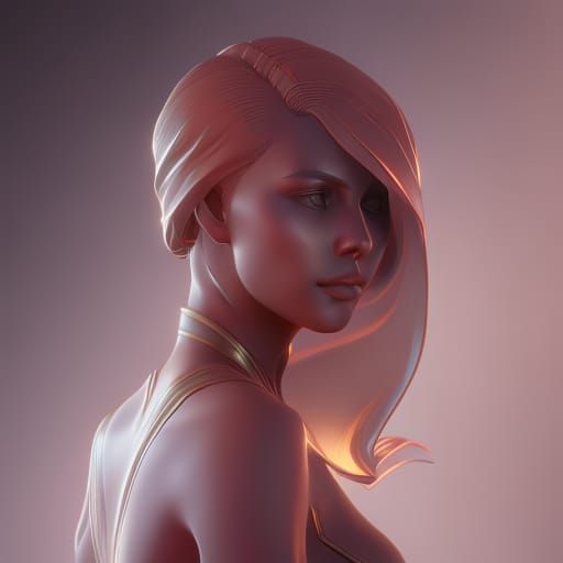 Detailed Fingerprint Portrait in Art Nouveau Style