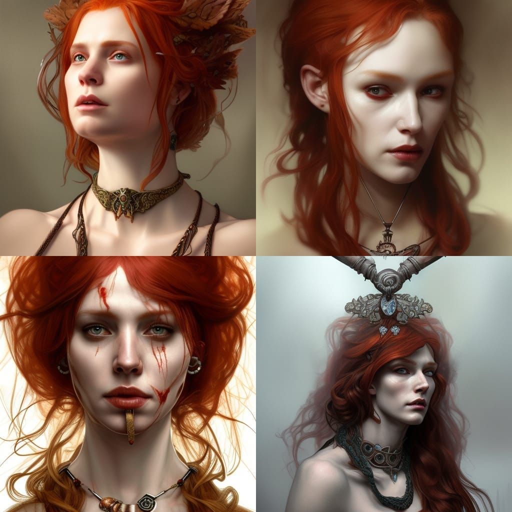 Fae Queen Portrait in Hyperdetailed Digital Art