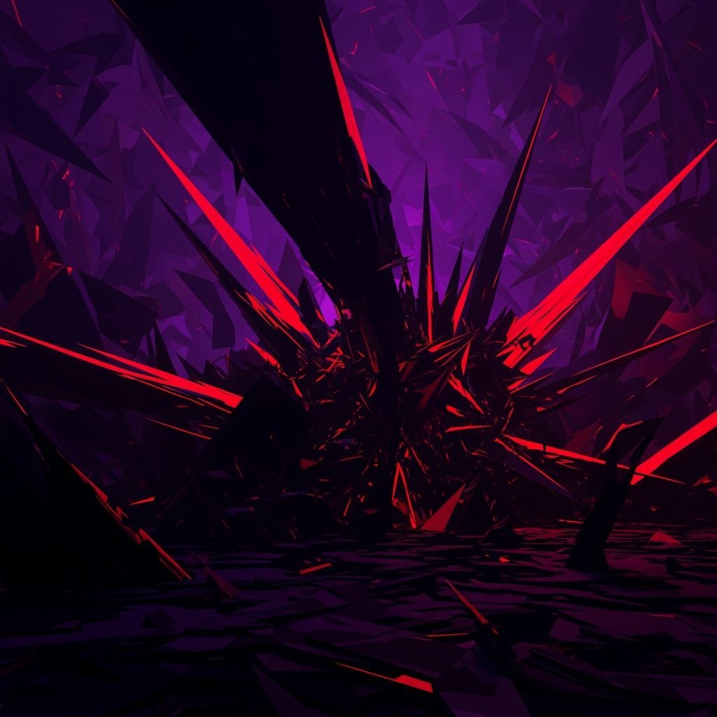 Grimdark Scene in Digital Abstraction Style