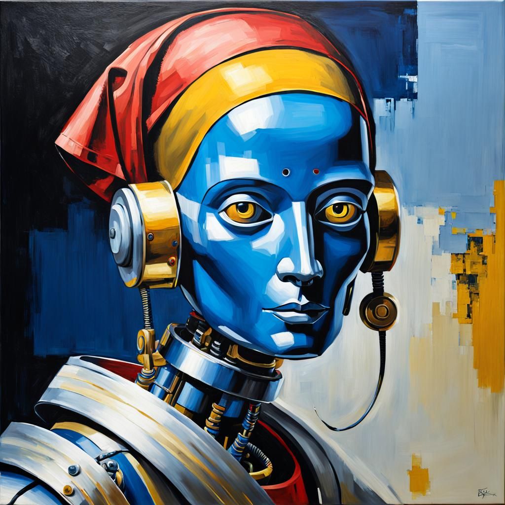 Robot in ultramarine