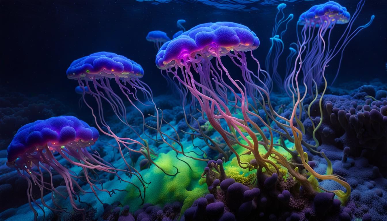 Microorganisms in Primitive Ocean: Surreal Hyperrealism