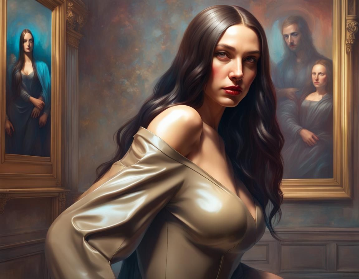 Mona Lisa in Latex: A Hyperrealistic Portrait