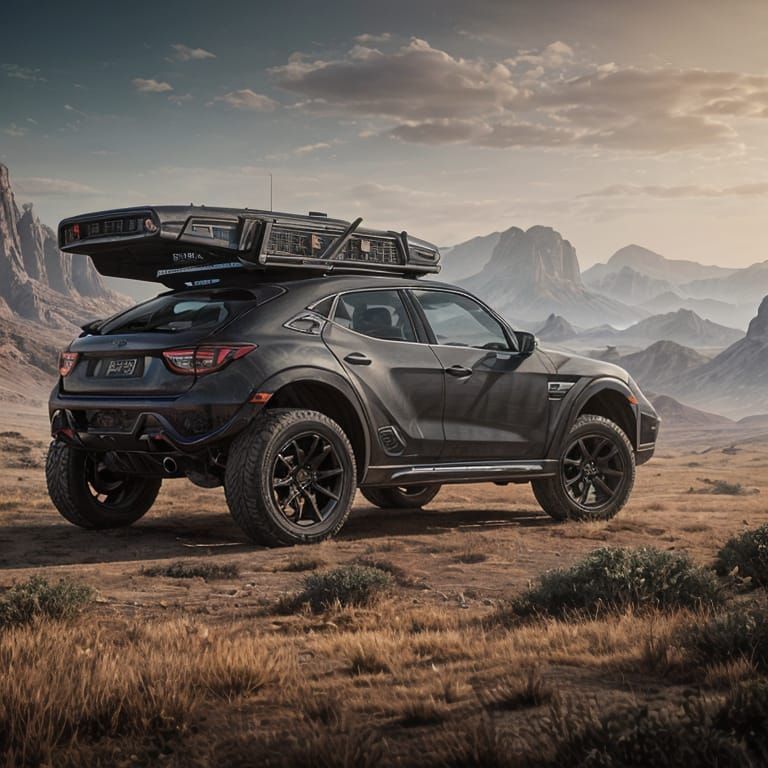 Futuristic Car Concept Art in Robotic Style