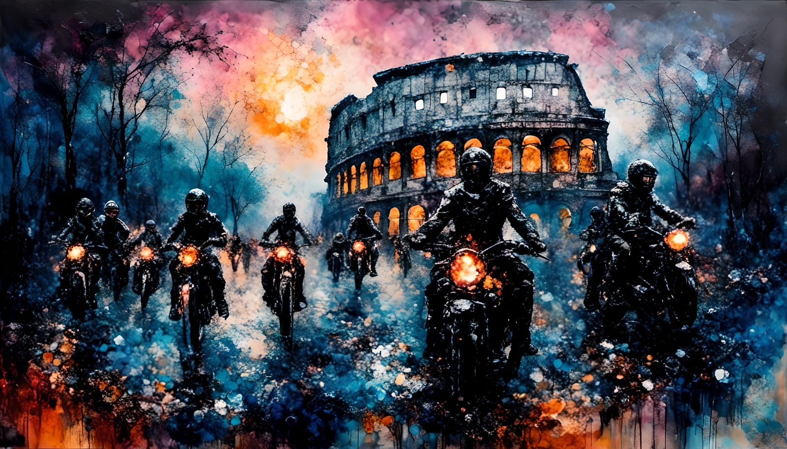 Modern Rome: Pixel Art with Seapunk Flair