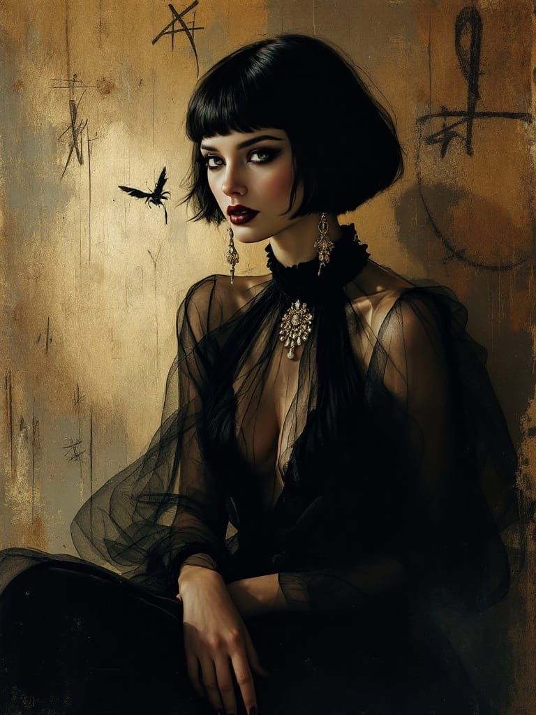 A Melancholic Muse in Byzantine Splendor