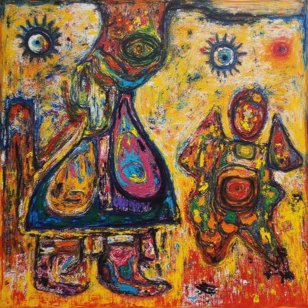 Bugbear Disrupts Lycanthropes, Abstract Expressionist Style