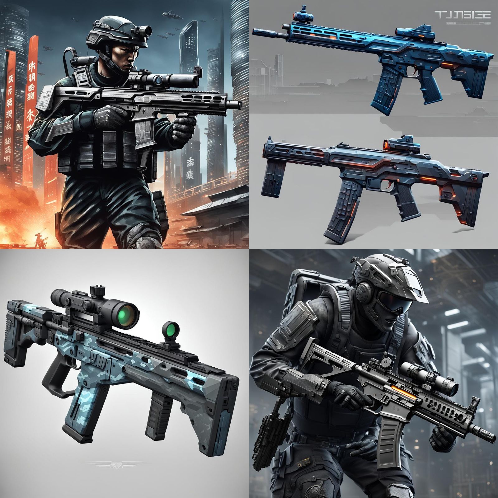 Futuristic Chinese Assault Rifle: Next-Gen Military Design