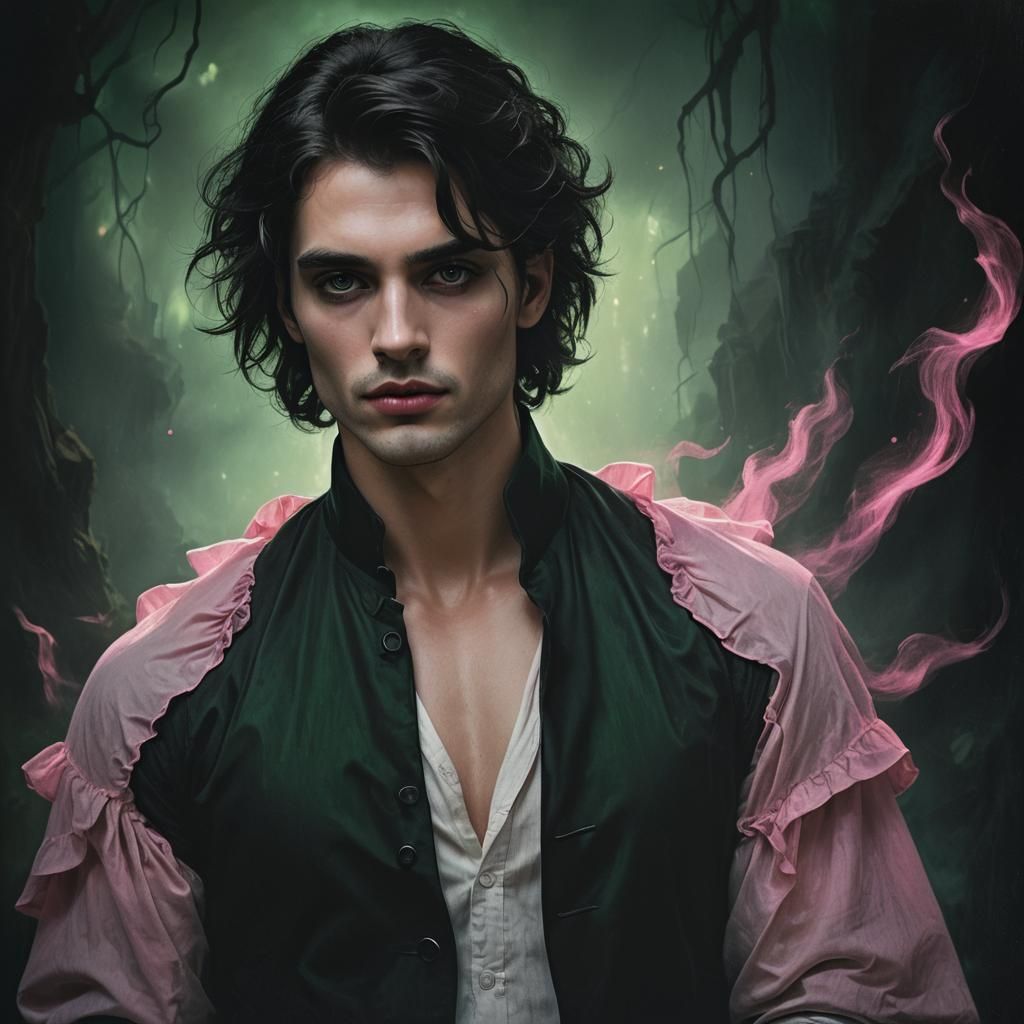 Dark Fantasy Portrait with Ethereal Glow