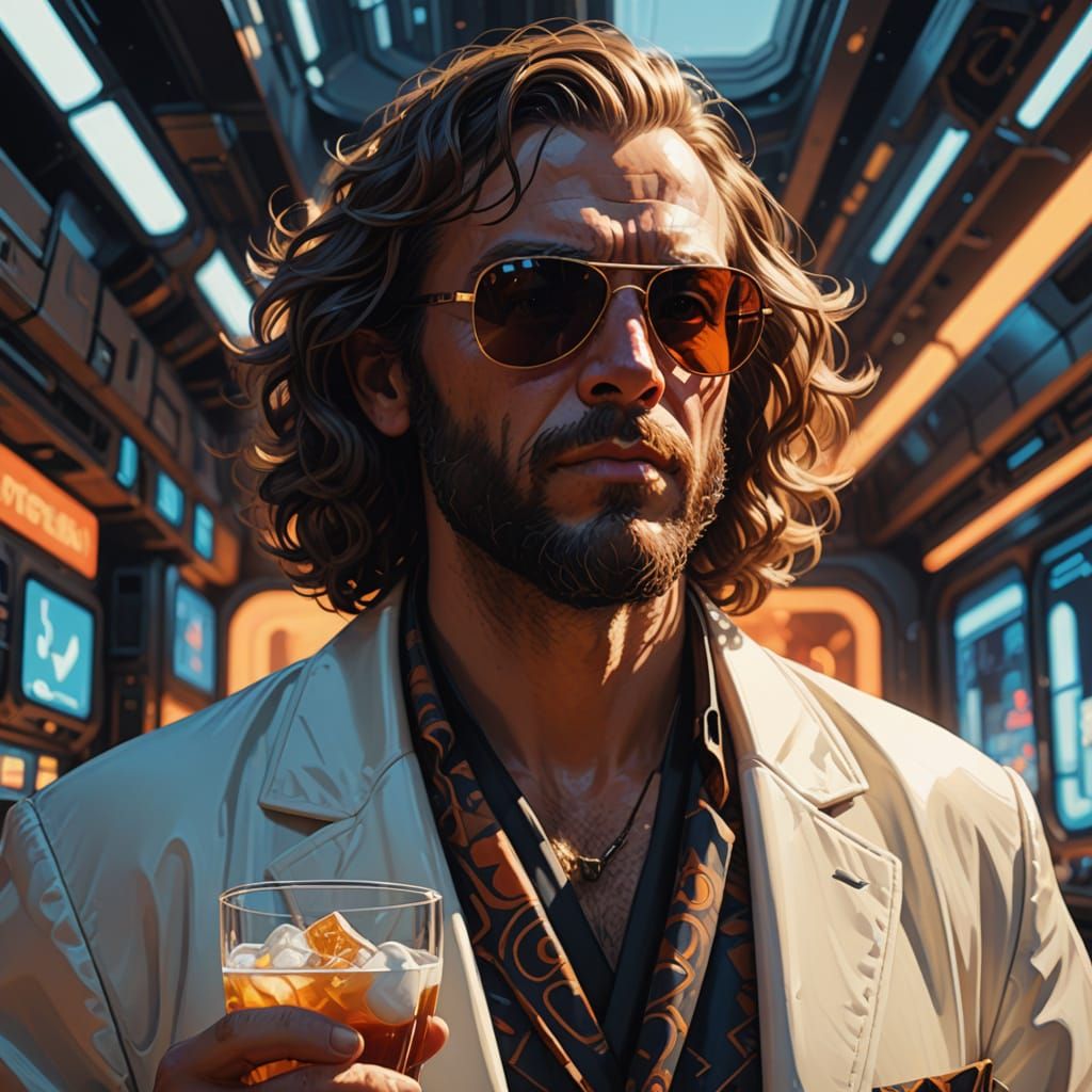 Dude Sipping Cocktail: Hyper-Realistic Futurism Meets Dutch ...