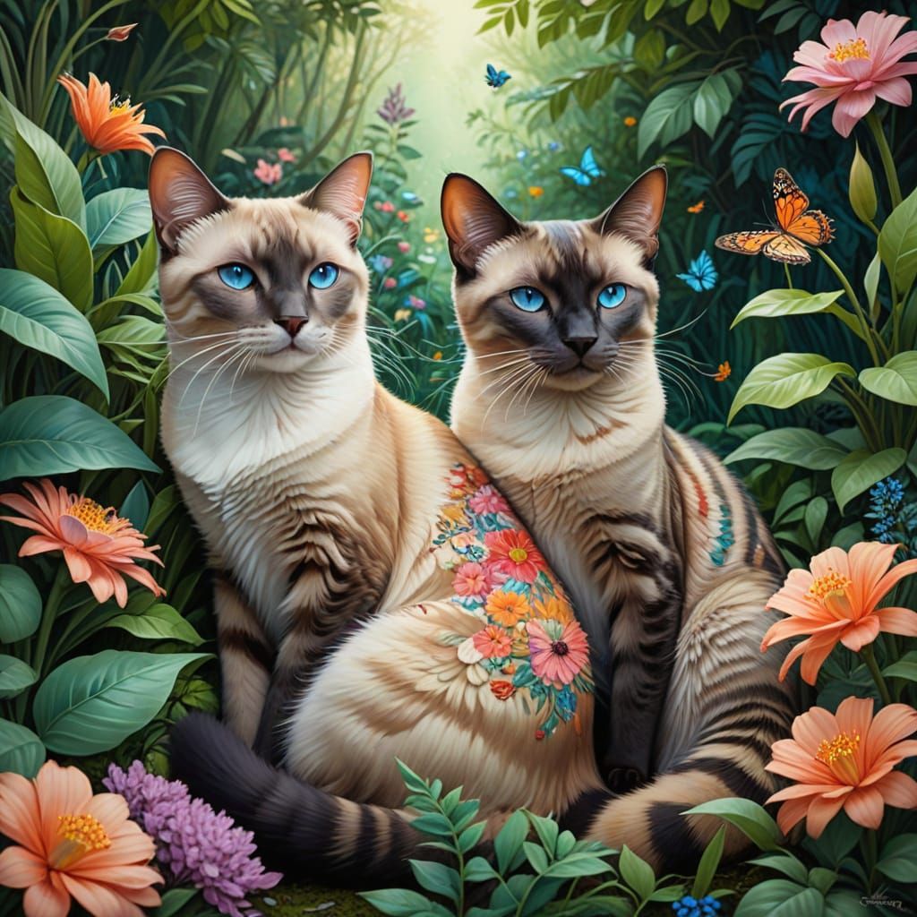 Whimsical Feline Dreams in Pastel Hues