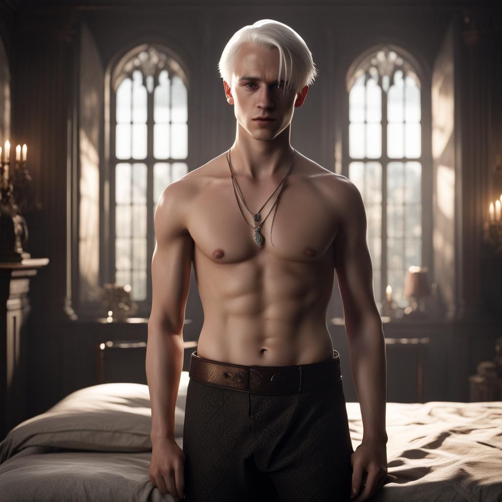 Young Draco Malfoy: Detailed Fantasy Concept Art