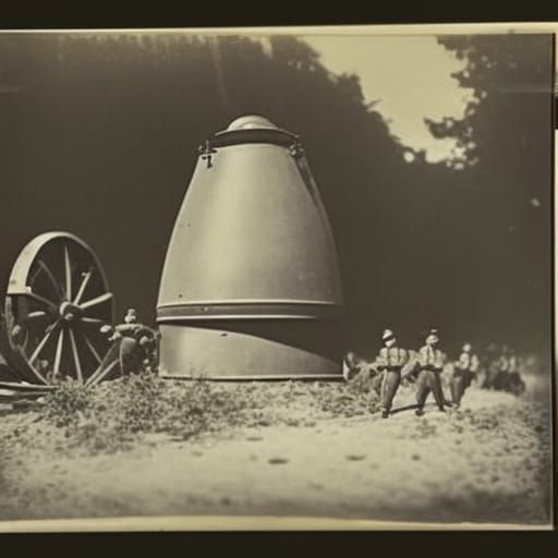Civil War Tank in 1900s Film Style