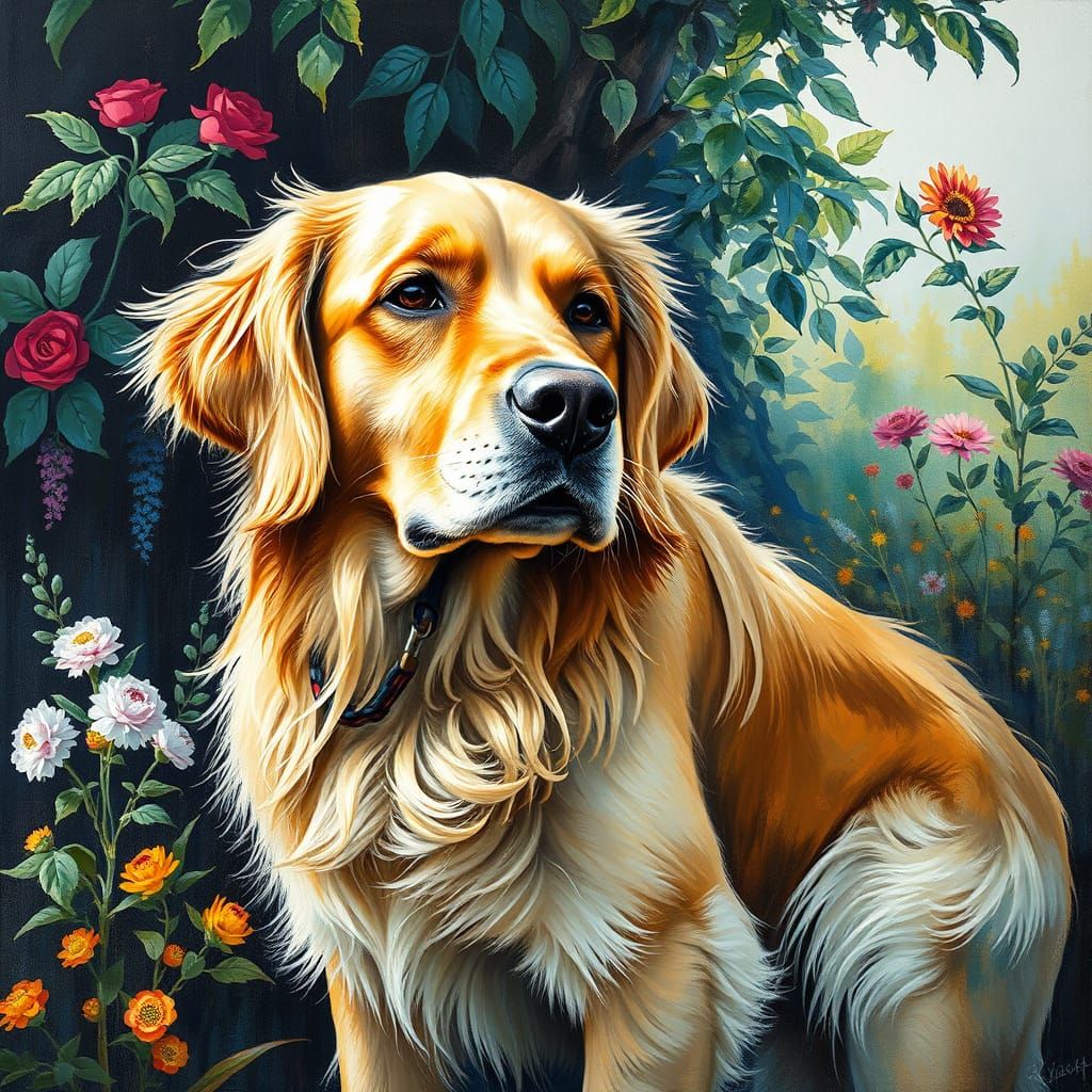 Impressionist Masterpiece: Charcoal and Gouache Portrait of ...