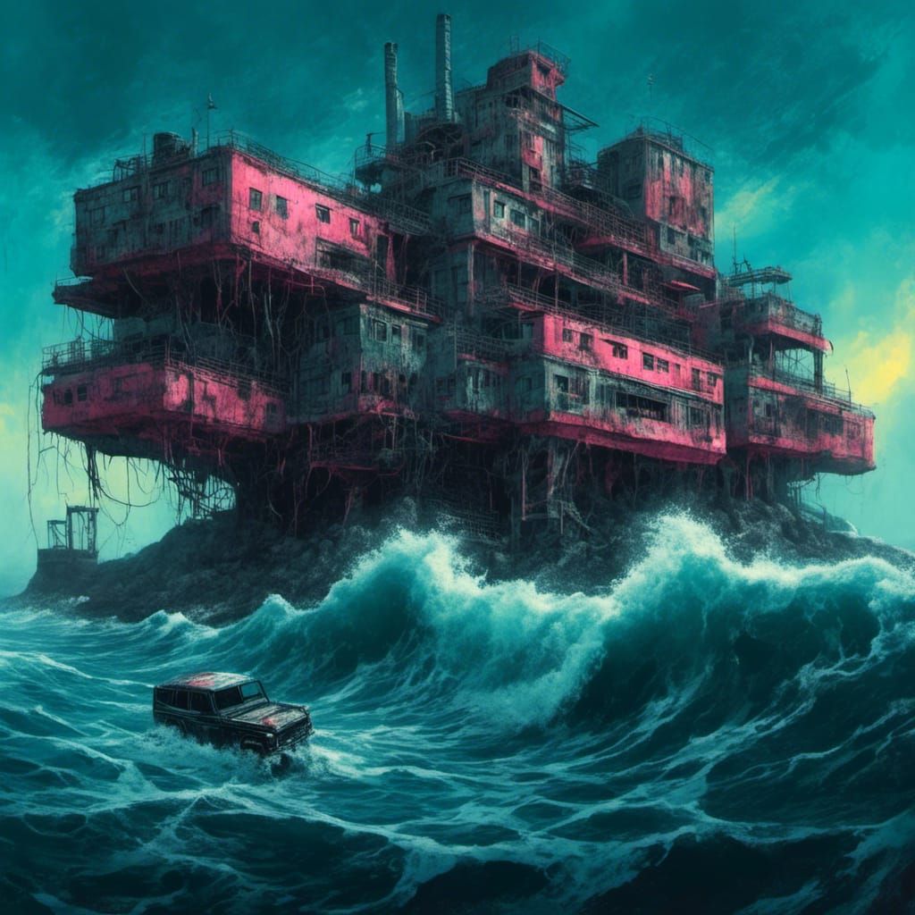 Abandoned Mid-Atlantic Mining Platform