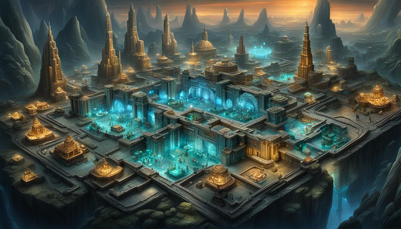 Bioluminescent Underground City of Evolved Ancient Civilizat...