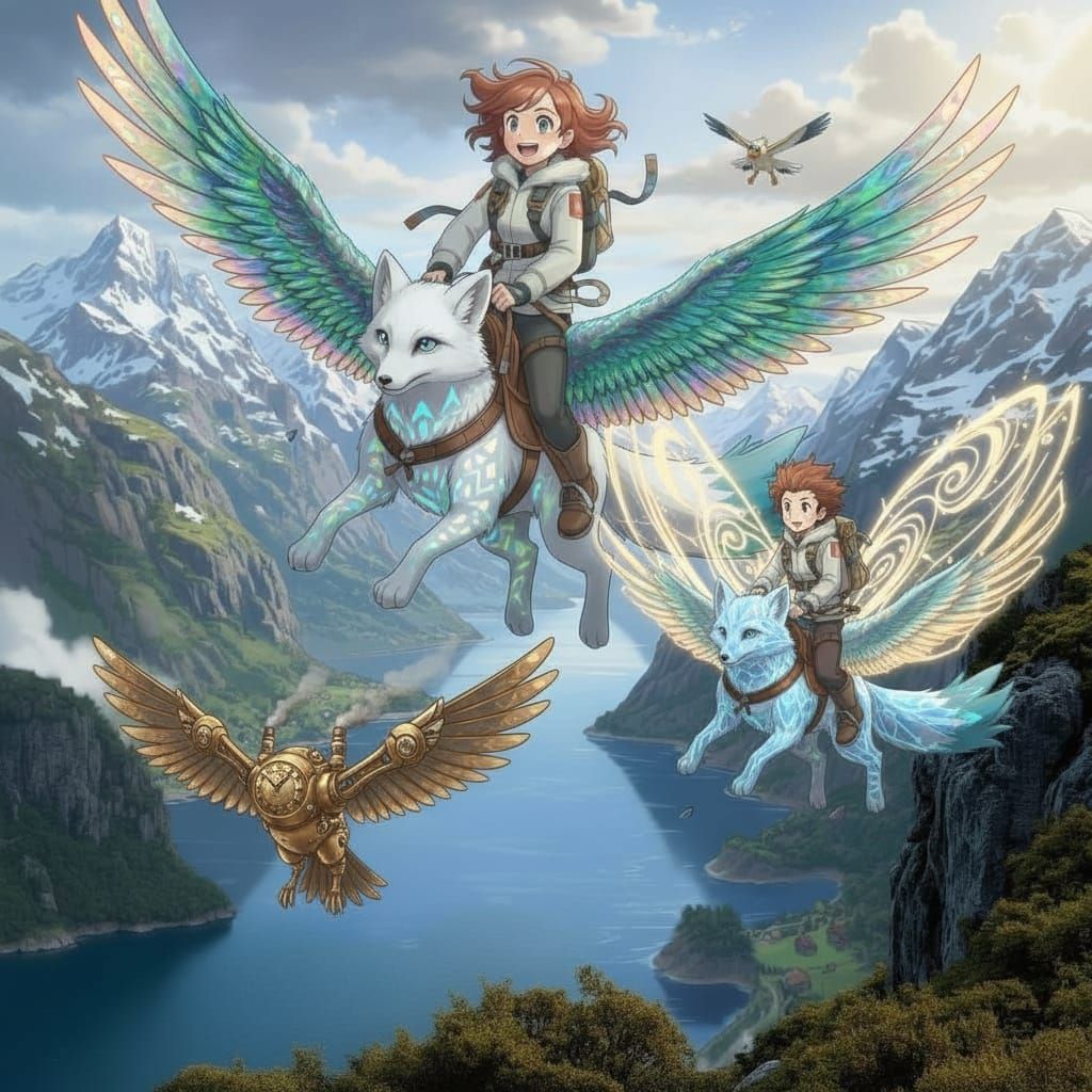 Majestic Fjords of Norway Overlooking the Sea