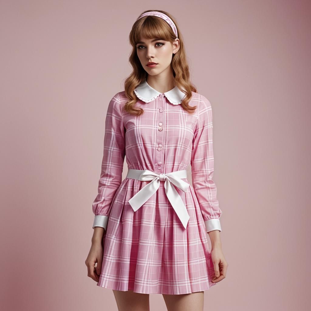 Crossdresser in Pink Dress: Digital Portrait Photography