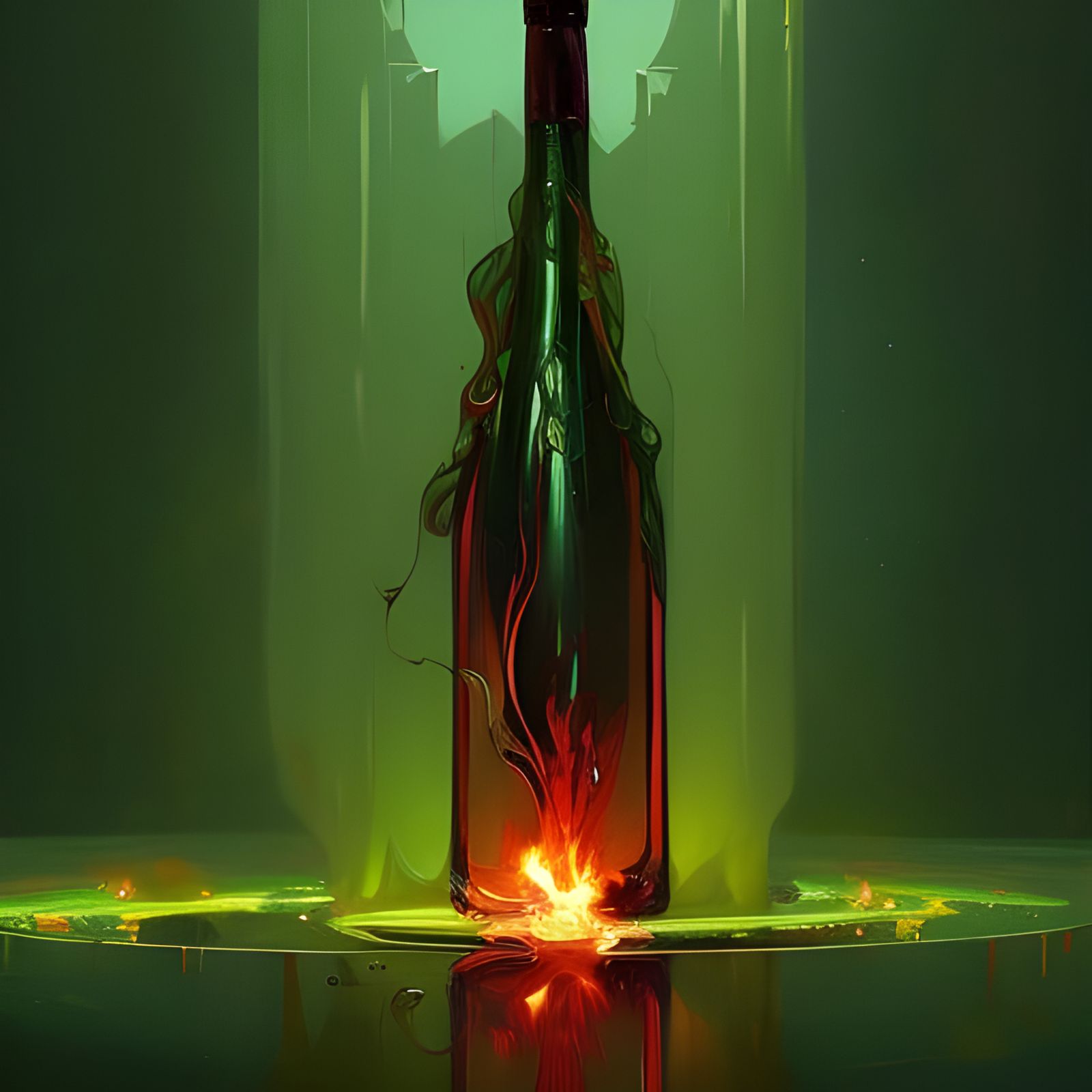 Magical Wine Heart Still Life