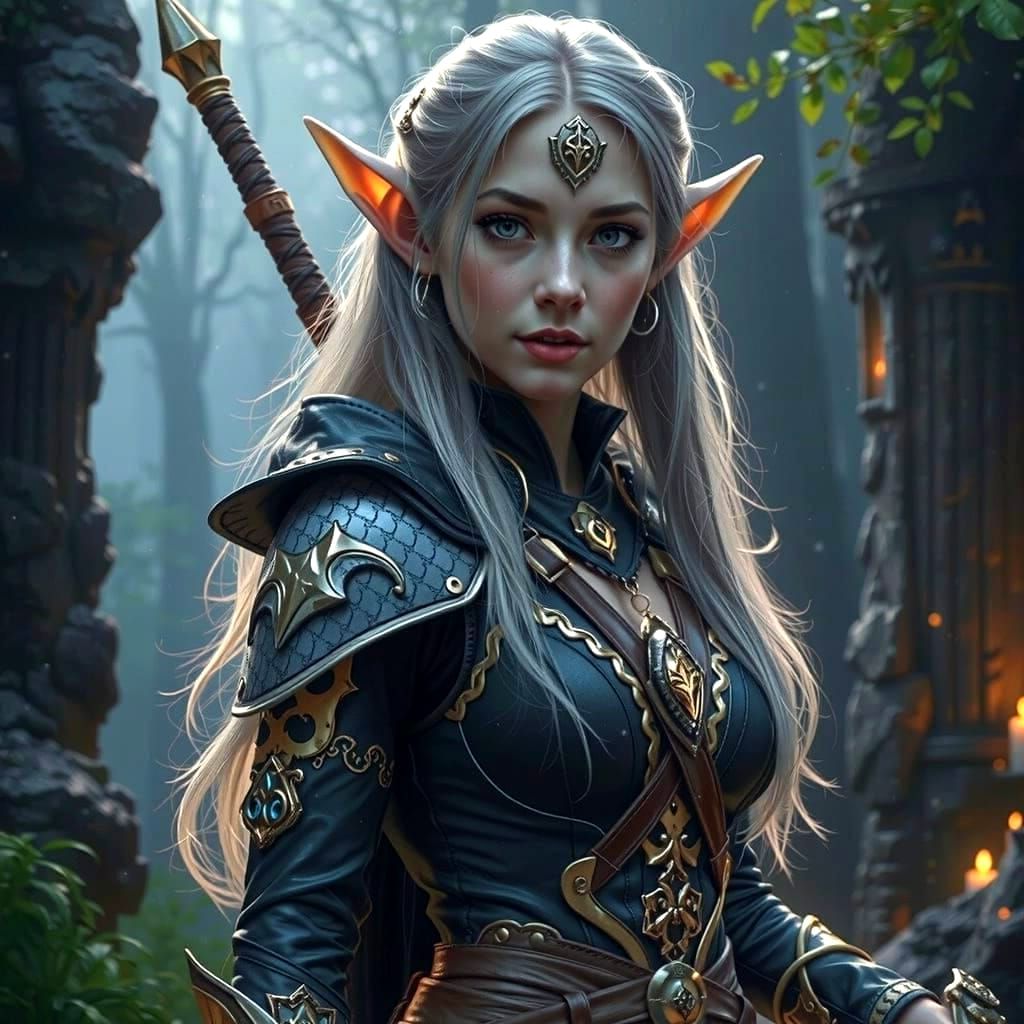 Elf Wizard Paladin with Black Eyes