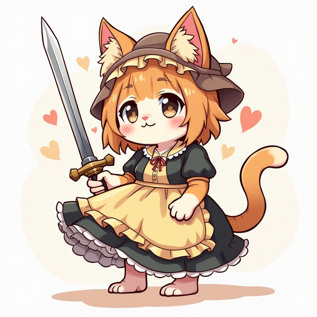 Cat in Juliet Costume: Anime Key Visual Style