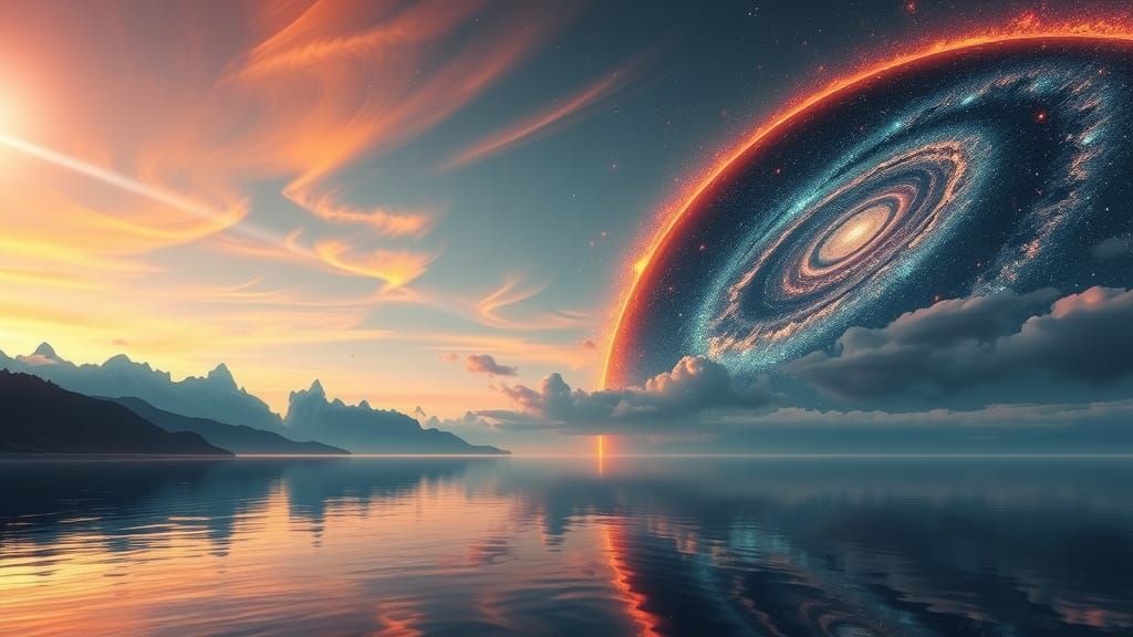 Panoramic Vista of Cosmic Galaxies on Alien Planet