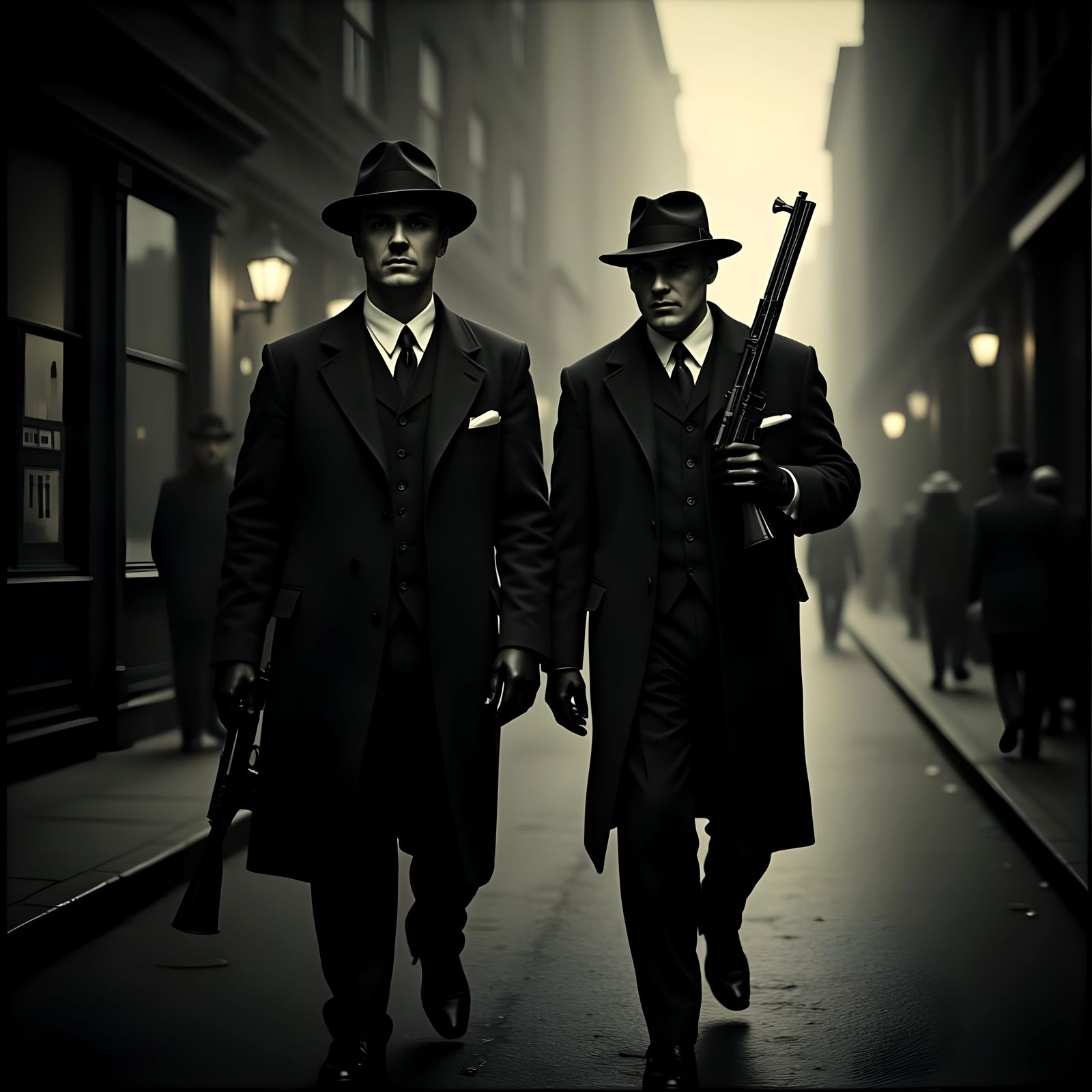 Gangsters of Al Capone's Mob on a Business Call