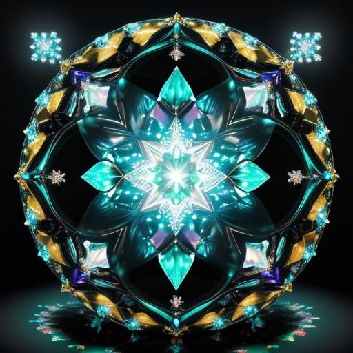 Snowglobe Christmas with Mystic Topaz and Diamonds