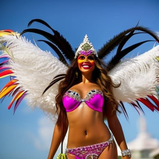 Brazilian Carnival Dancer with Diadem