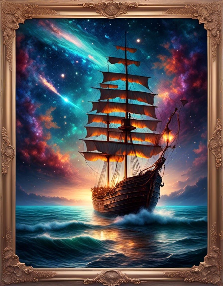 Epic Stary Night Sky Reflecting on Ocean