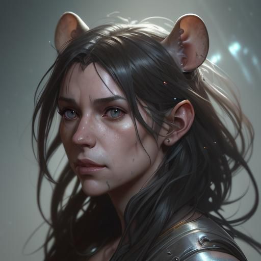 Person Transforms Into Rat: Hyperdetailed Concept Art