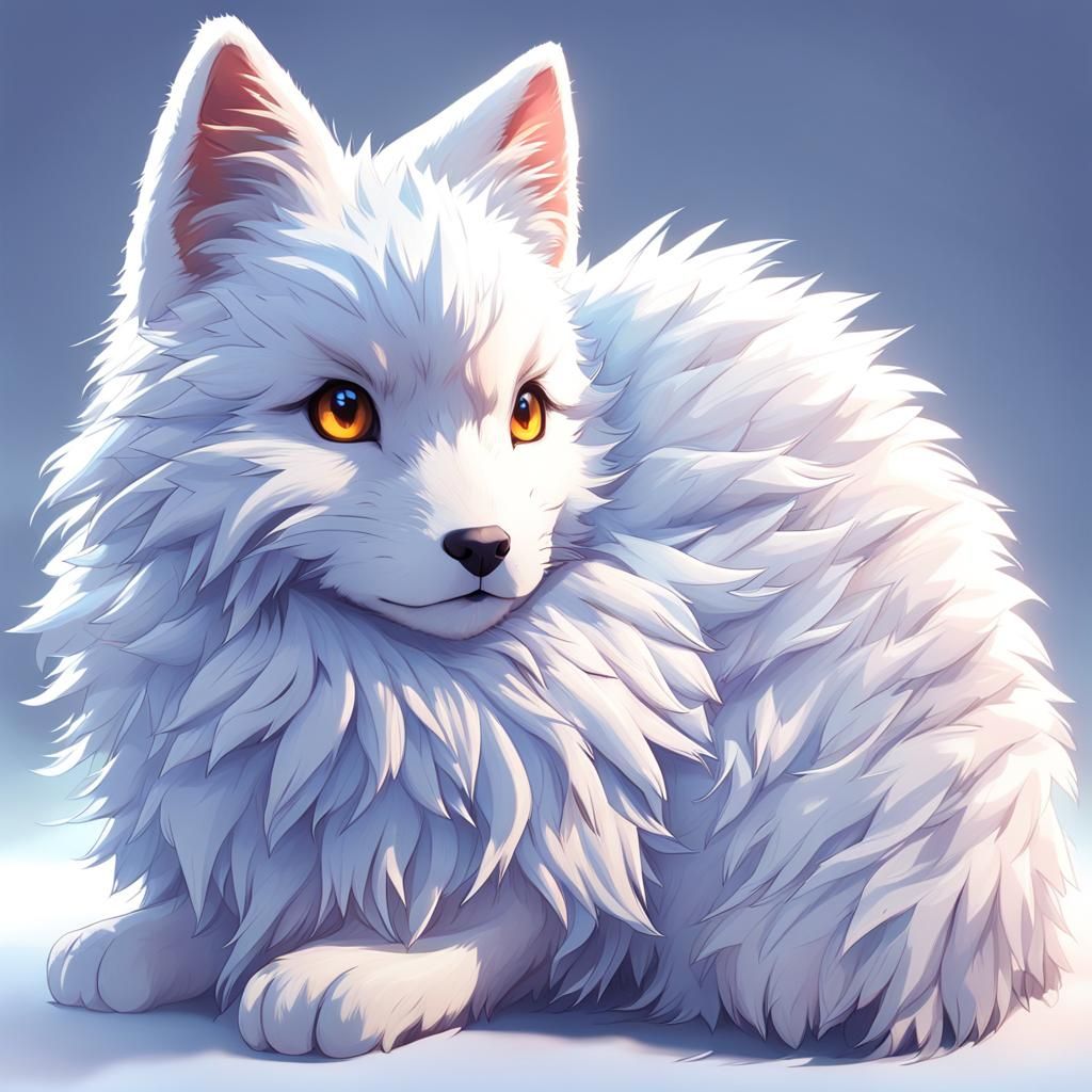 Detailed 3D Anime Rendering of Furry Friend