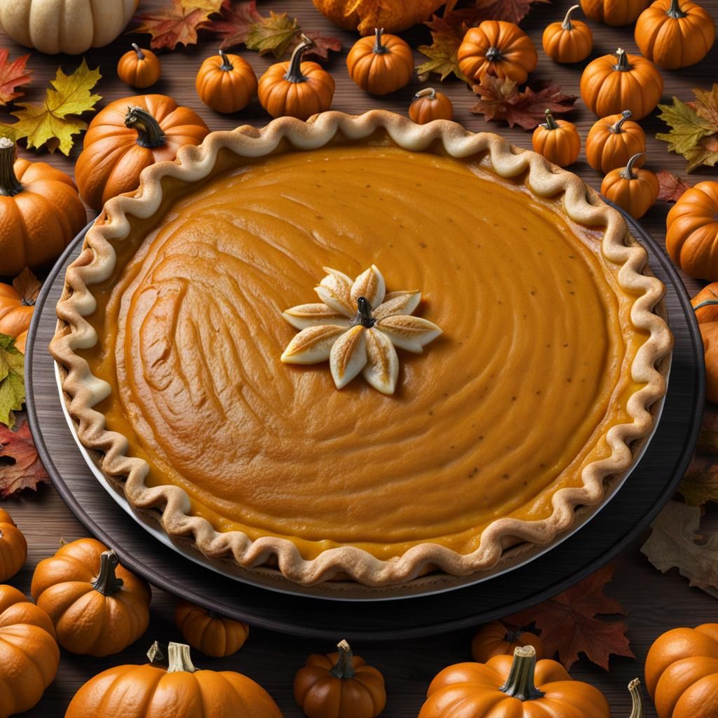 Hyperrealistic Pumpkin Pie in 8k Resolution