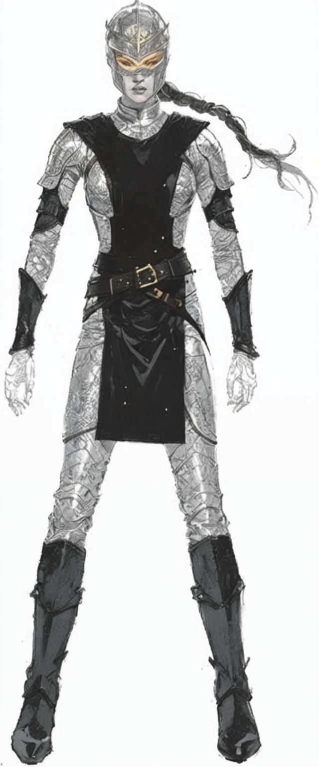 Female Warrior Battles in Fantasy Cityscape