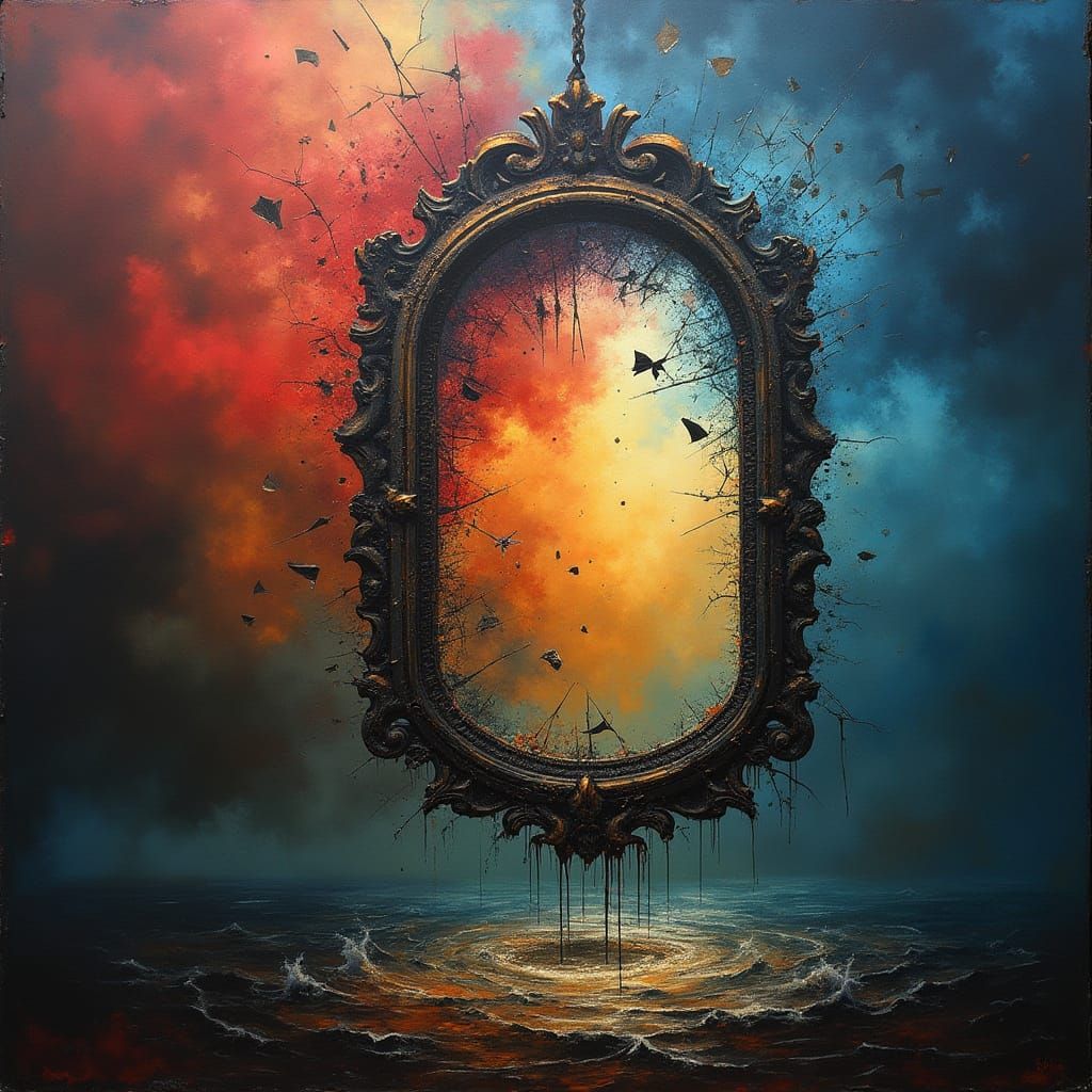 Stormy Emotional Reflections in Vibrant Colors