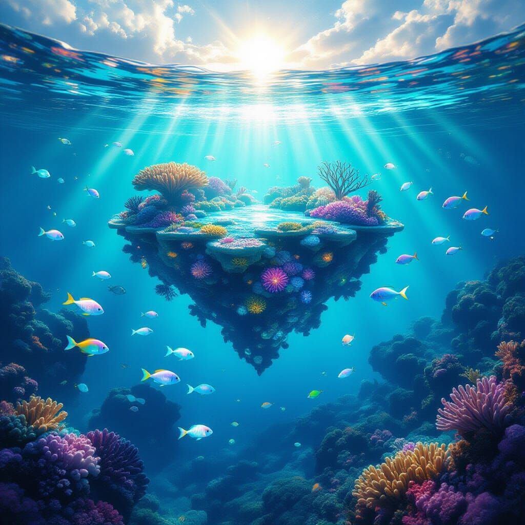 Floating Island Paradise After Earth's Destruction