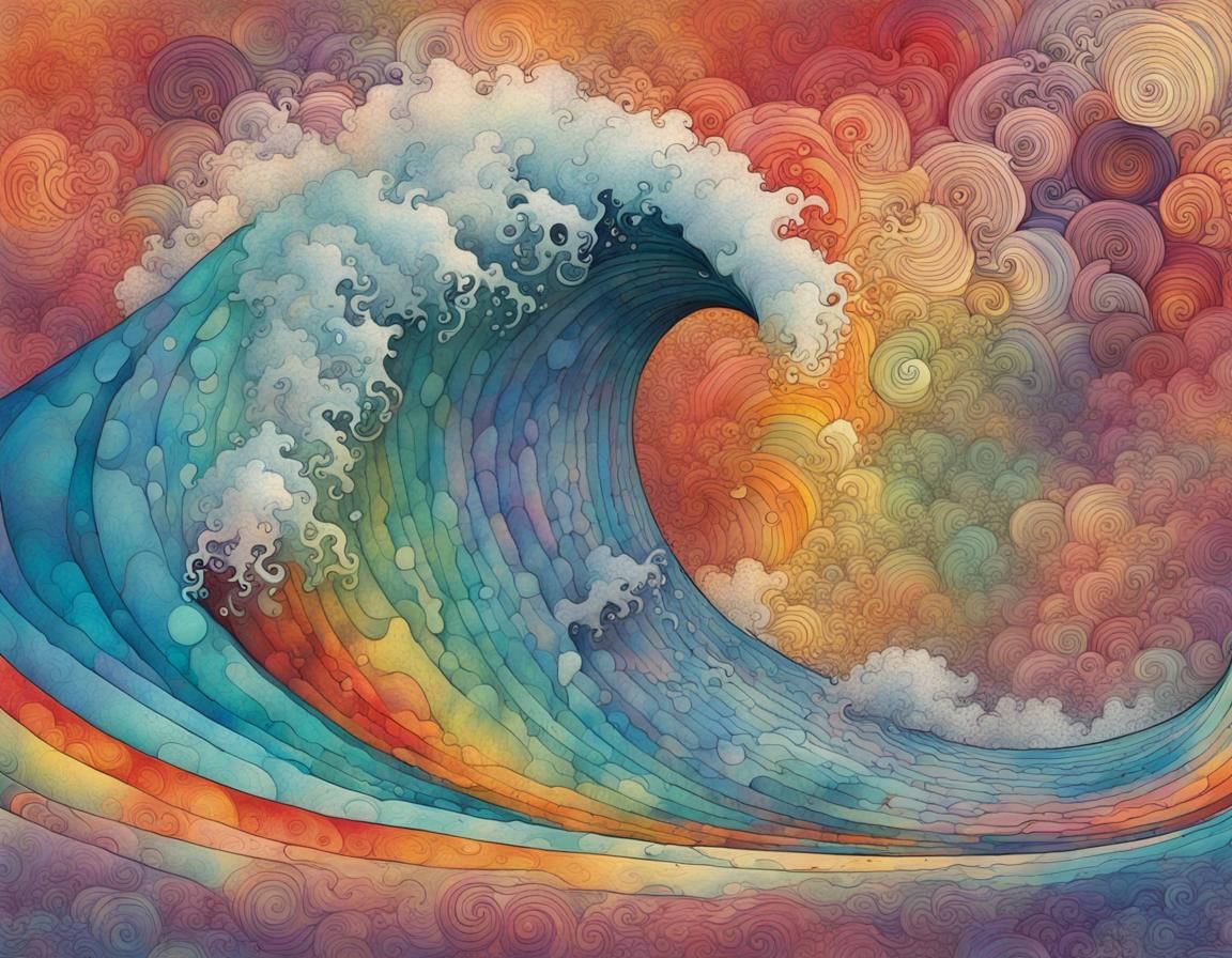 Abstract Tsunami Wave (X)