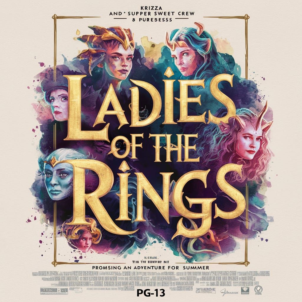 Ladies of the Rings: Fantasy Movie Poster