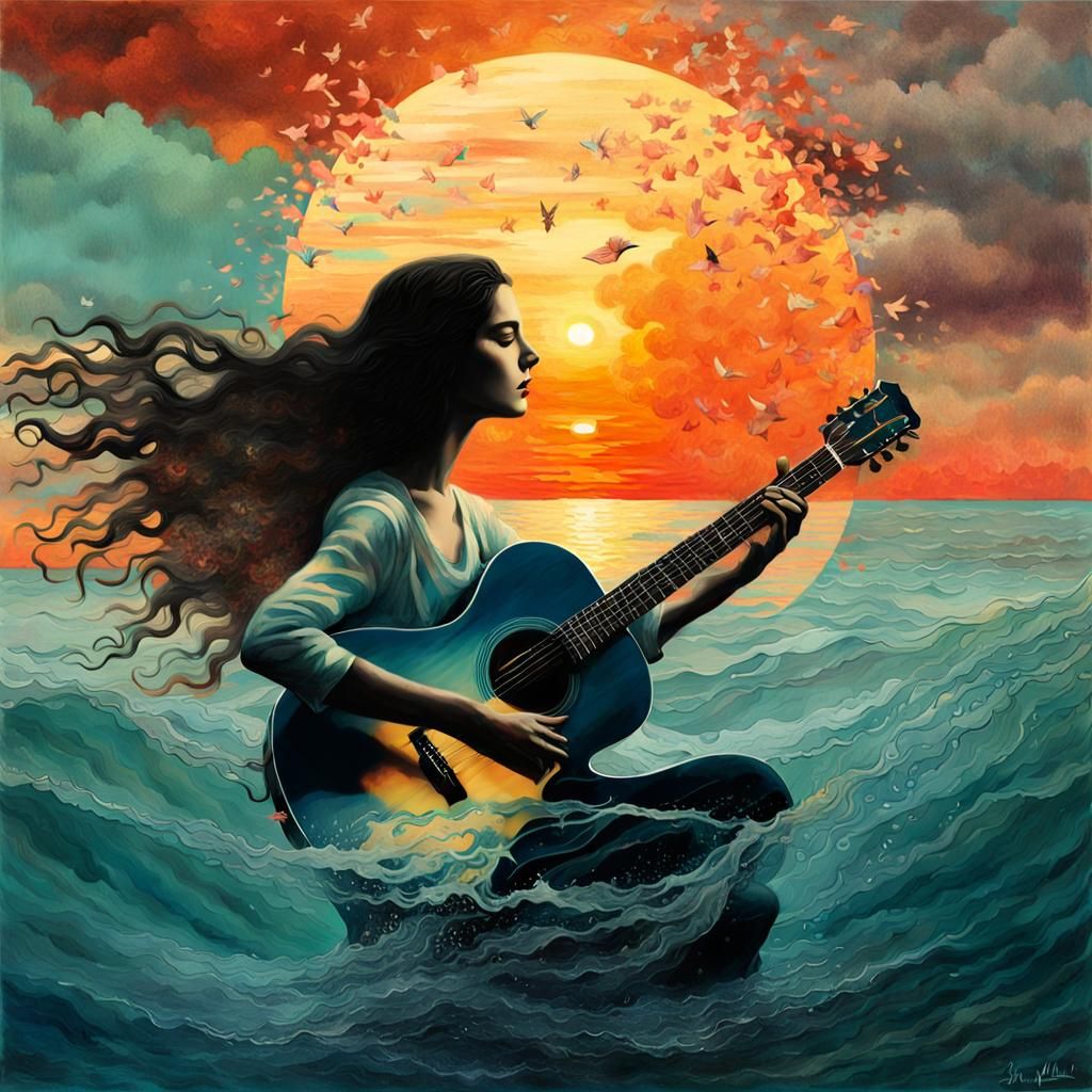 Surreal Digital Art Collage of Gratitude and Resilience