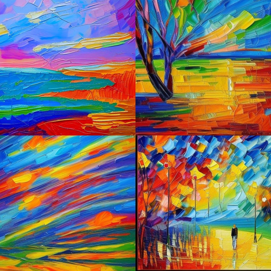 Australian Outback in Expressionist Impasto Style