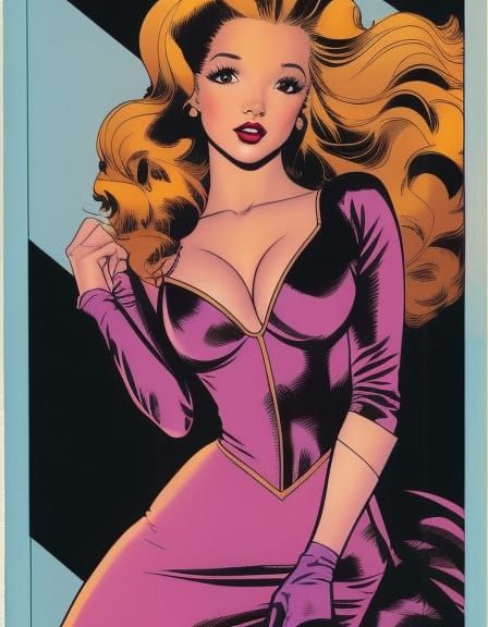 Teenage Girl in Comic Book Style Illustration