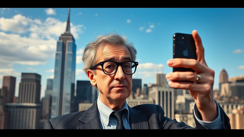 Manhattan Selfie in Cinematic Realism Style