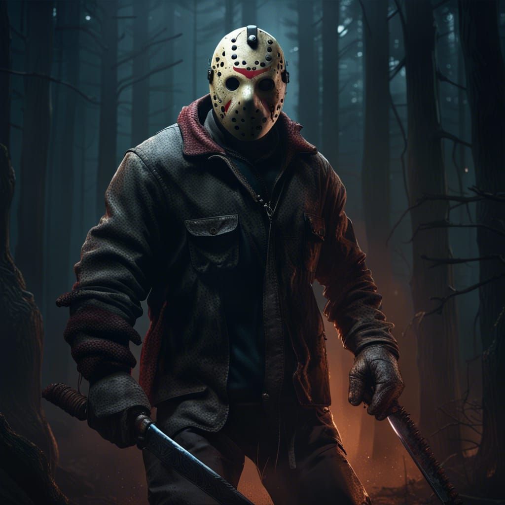 Jason Voorhees Dancing: Detailed Matte Painting