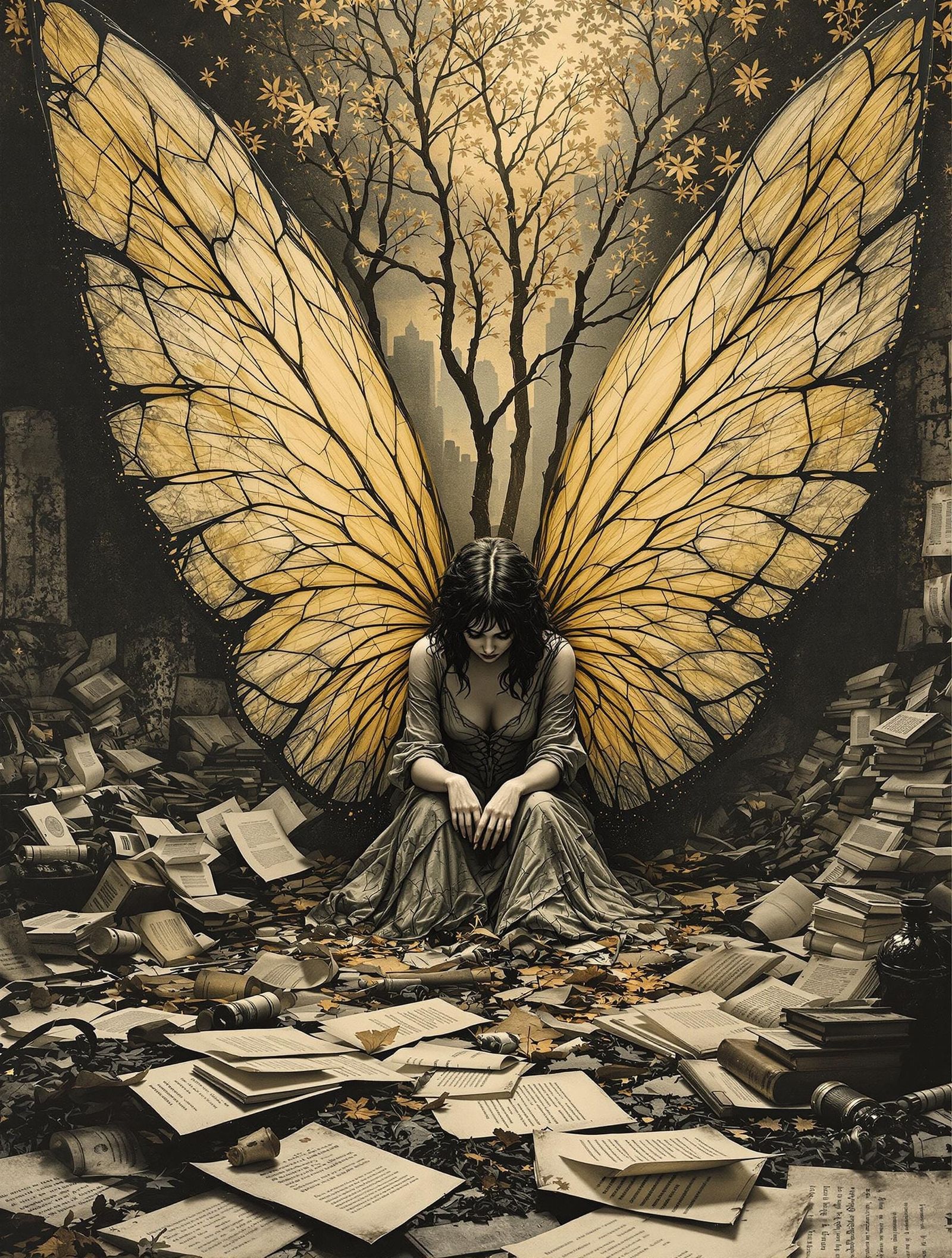 Rebellious Fairy in Alchemist's Shop: Photogravure Print