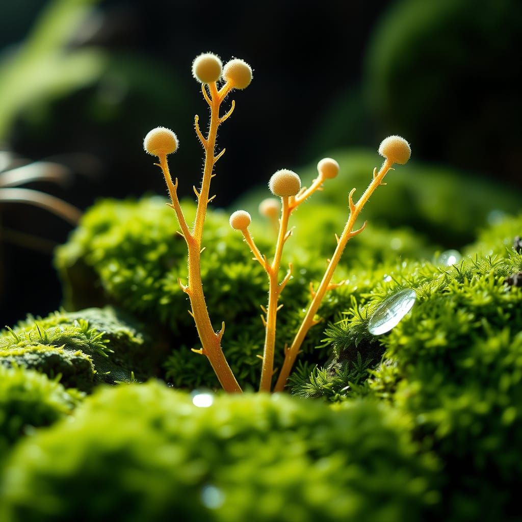 Botanical Wonder in Soft Focus: Ancient Cooksonia pertoni in...