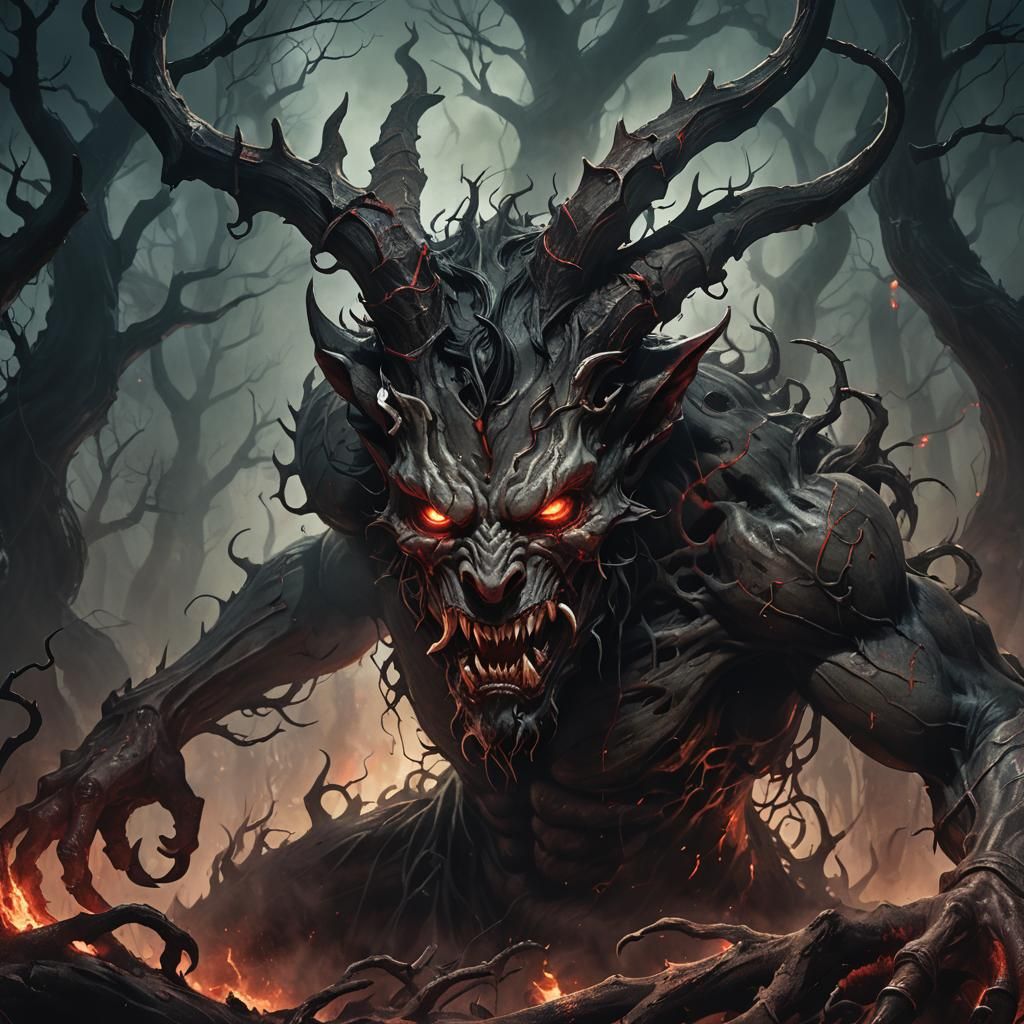 Demon in Dark Fantasy Illustration