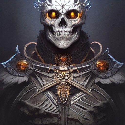 Detailed Portrait of a Skeleton King