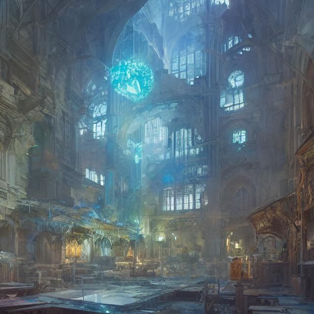 Detailed D&D Blueprints in Watercolor Style